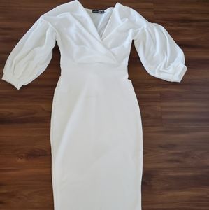 Boohoo Puff Sleeve Dress